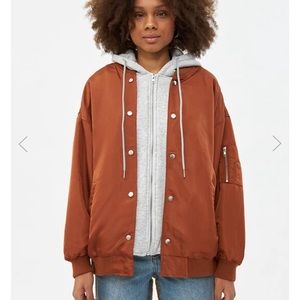 NWOT Which We Want Steff hooded bomber jacket